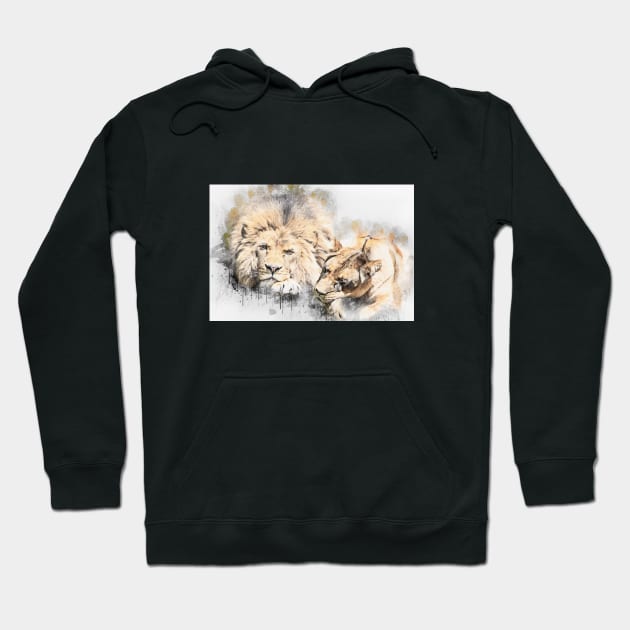 Lioness Lion Wild Animal Safari Africa Jungle Earth Hoodie by Cubebox